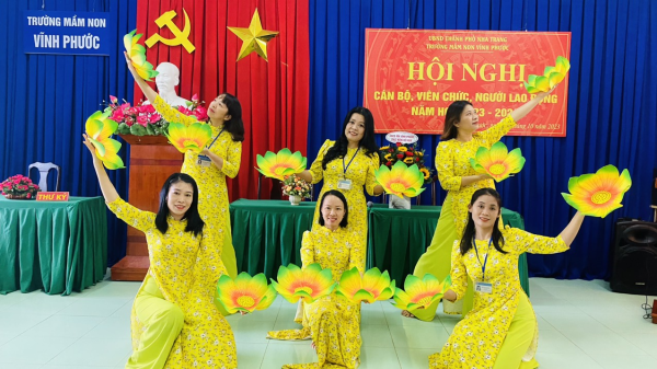 Trường Mầm non Vĩnh Phước tổ chức  Hội nghị cán bộ, viên chức, người lao động năm học 2023-2024