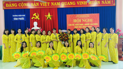 Trường Mầm non Vĩnh Phước tổ chức  Hội nghị cán bộ, viên chức, người lao động năm học 2023-2024