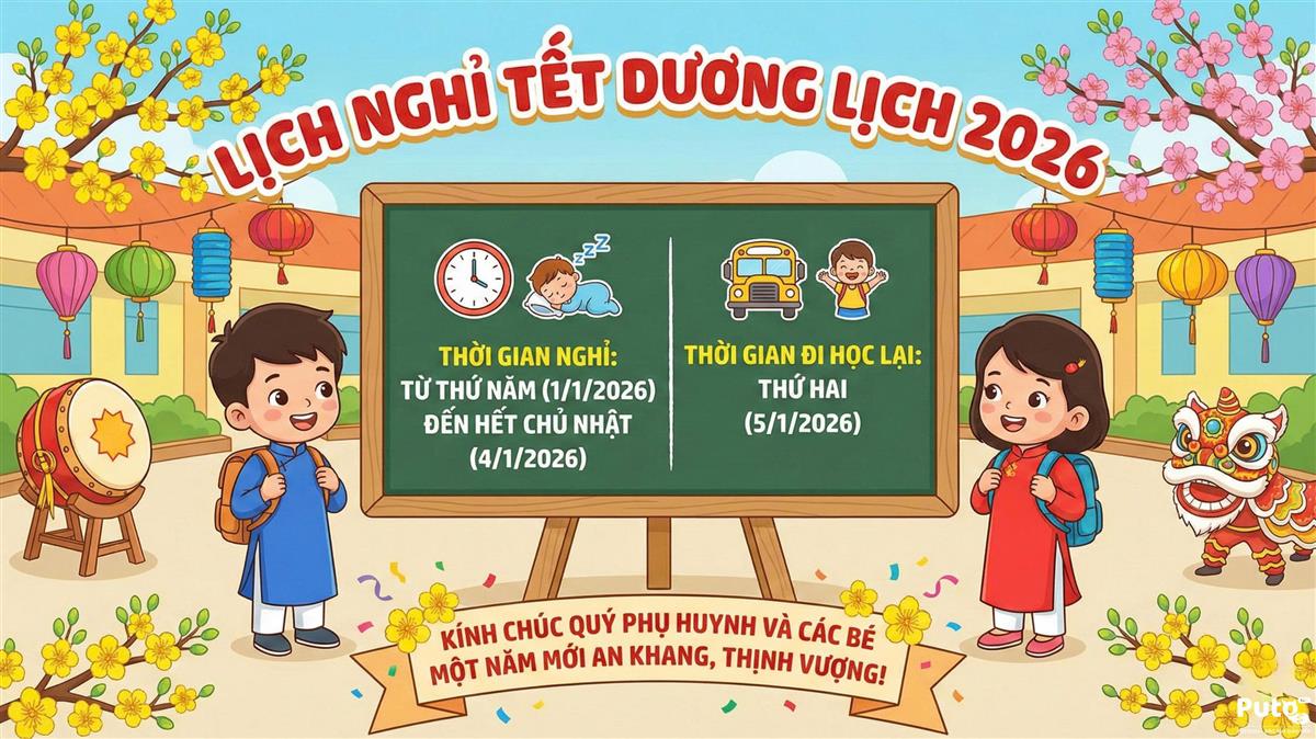 NGHỈ TẾT DƯƠNG LỊCH 2026