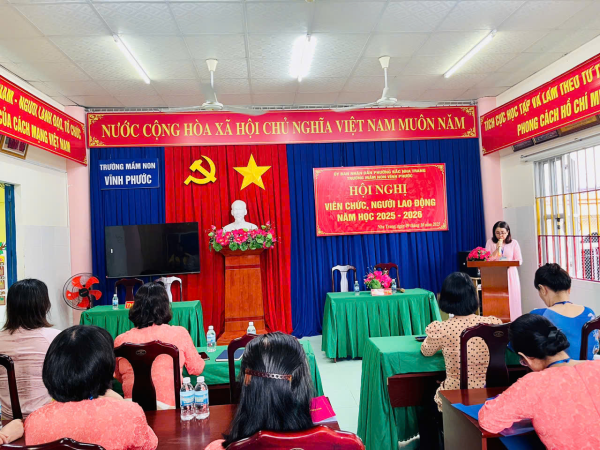 Trường Mầm non Vĩnh Phước tổ chức Hội nghị cán bộ, viên chức, người lao động năm học 2025–2026