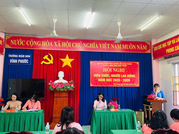 Trường Mầm non Vĩnh Phước tổ chức Hội nghị cán bộ, viên chức, người lao động năm học 2025–2026