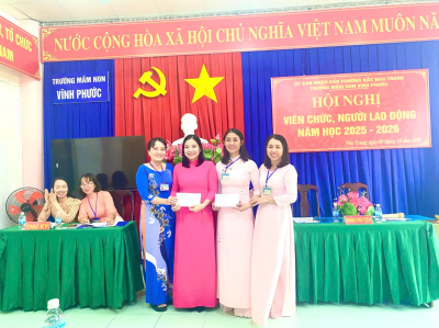 Trường Mầm non Vĩnh Phước tổ chức Hội nghị cán bộ, viên chức, người lao động năm học 2025–2026