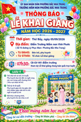 thông báo khai giảng năm học 2026-2027